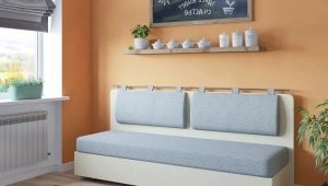 Sofa sempit untuk dapur: jenis dan petua untuk memilih