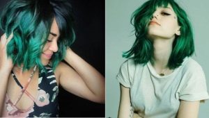 Zaļa matu krāsa: kā izvēlēties toni un sasniegt vēlamo toni?