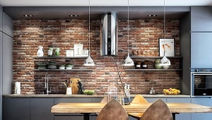 Decorative stone in the kitchen: varieties and uses