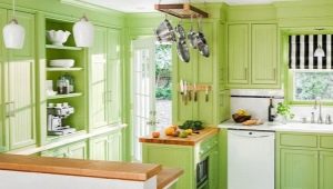 Cocinas de pistacho: tipos y diseño de interiores