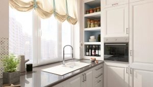 Κουζίνες με νεροχύτη δίπλα στο παράθυρο: πλεονεκτήματα, μειονεκτήματα και σχεδιασμός