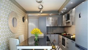 ห้องครัวในบ้านแผง: ขนาด เลย์เอาต์และการออกแบบตกแต่งภายใน