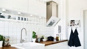 Skandinaviško stiliaus virtuvės interjero apdaila