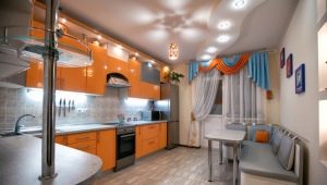 Spuščeni stropi v kuhinji: značilnosti, sorte in možnosti