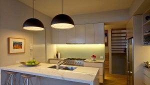 Variety of types and tips for choosing lamps for the kitchen