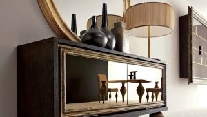 Gabinete con espejo en el pasillo: tipos de diseño y reglas de selección.
