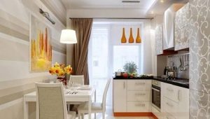 Kitchen design options 10 square meters with balcony