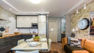 Možnosti designu pro kuchyň-obývací pokoj 10-11 m2. m