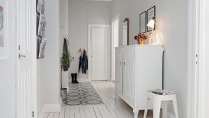 White hallway: features and design options