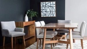 Mesas de comedor para la sala de estar: recomendaciones de selección e instalación.