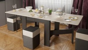 Pull-out dining tables for the living room