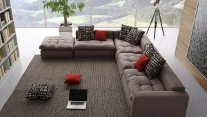 Elegir un sofá grande en la sala de estar.