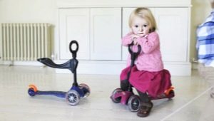 Koltuklu çocuk scooterları: özellikler ve seçim kuralları