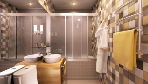 Diseño de interiores de baño 3 m2. metro