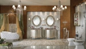 Chandelier in the bathroom: types and choices
