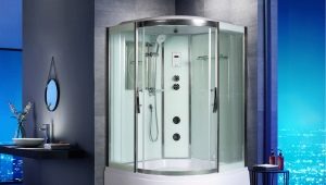 Pintu separuh bulatan untuk kabin pancuran mandian: jenis dan petua untuk memilih