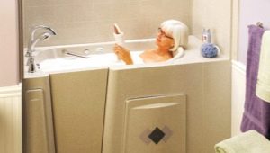 Hip acrylic bathtubs: features and types