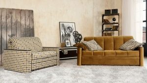 Sofas with accordion mechanism and armrests