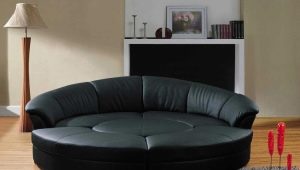 Kerek kanapék: típusok és felhasználás a belső térben