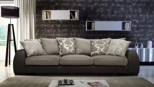 Straight sofas: types, sizes and selection rules
