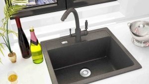 Black kitchen sinks: a variety of models and beautiful examples