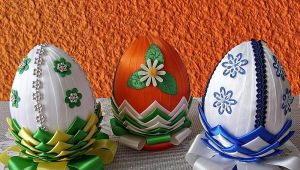 ¿Cómo hacer un huevo de Pascua con la técnica kanzashi?