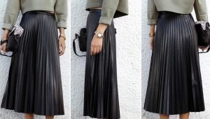 What can I wear with a black pleated skirt?