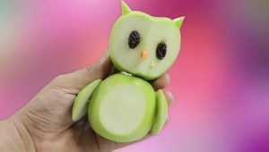 How to make an owl from apples?