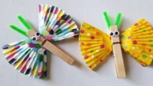 Making crafts from clothespins