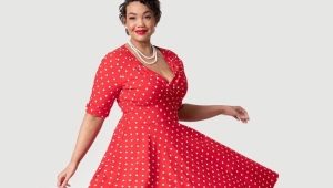 Výběr puntíkovaných šatů pro obézní ženy