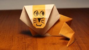 Bagaimana anda boleh membuat origami dalam bentuk singa?