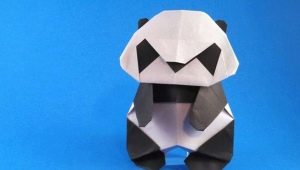 Bagaimana cara membuat origami dalam bentuk panda?
