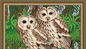 Features of owl diamond mosaic