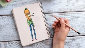 Dibujar personas en cuaderno de bocetos