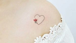 Tattoo with symbols of love