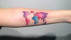 World map tattoo