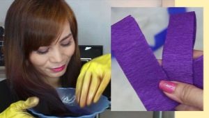 How to dye your hair with corrugated paper?