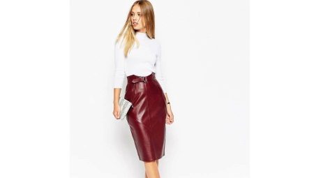 High-waisted pencil skirt