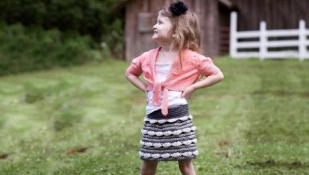 Háčkované pletené sukně pro dívky
