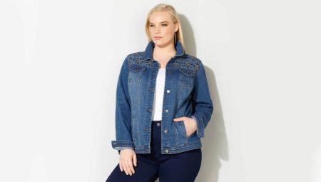 Liela izmēra džinsa jakas sievietēm