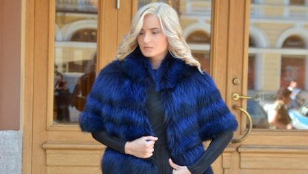 Μπλε γούνινο παλτό