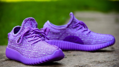 Purple sneakers