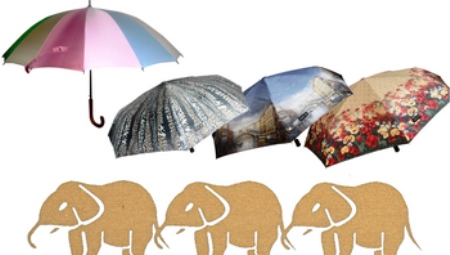 Parapluies Trois Éléphants
