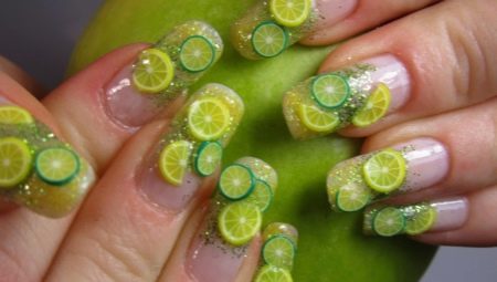 Lime manicure design