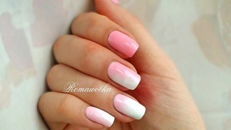 Różowe pomysły na manicure z gradientem