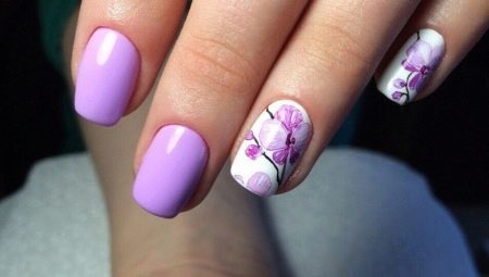 Manicure lilac: spesifik warna dan idea fesyen