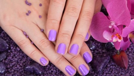Manicure lilac: idea asal dan trend fesyen