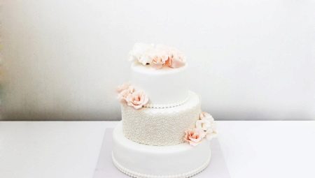 Pastel de bodas de masilla: variedades e ideas para la decoración.