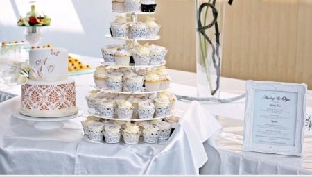 Bánh cưới với bánh cupcake: ý tưởng ban đầu và mẹo chọn