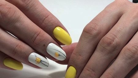 Żółto-biały manicure: najlepsze pomysły na projekt i wystrój